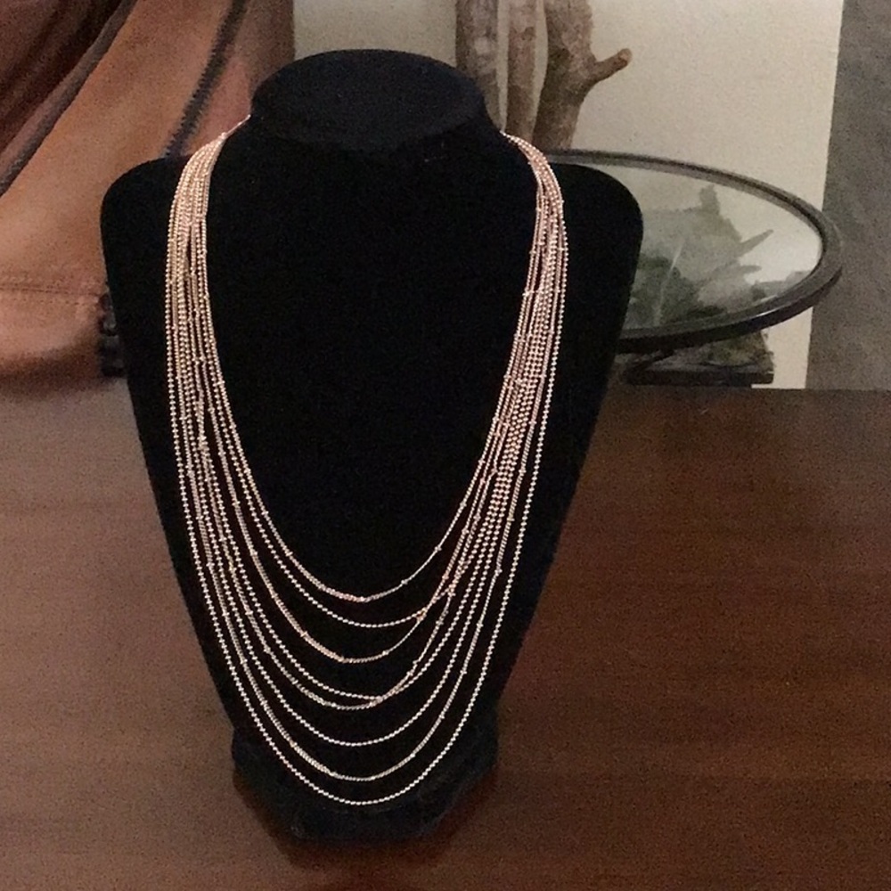 Vera Bradley Multi-Chain Rose Gold Necklace